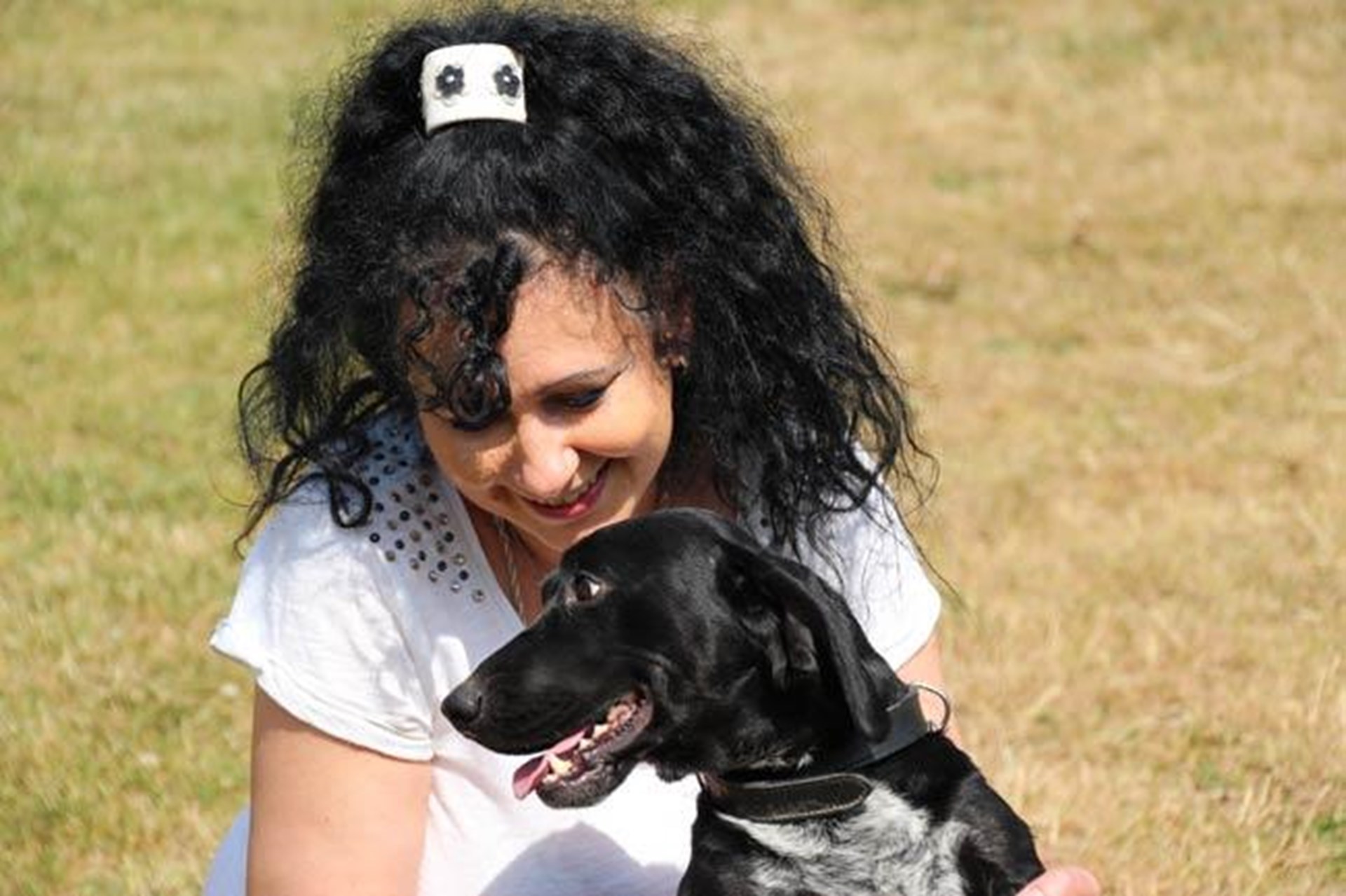 Frau mit ihrem Hund